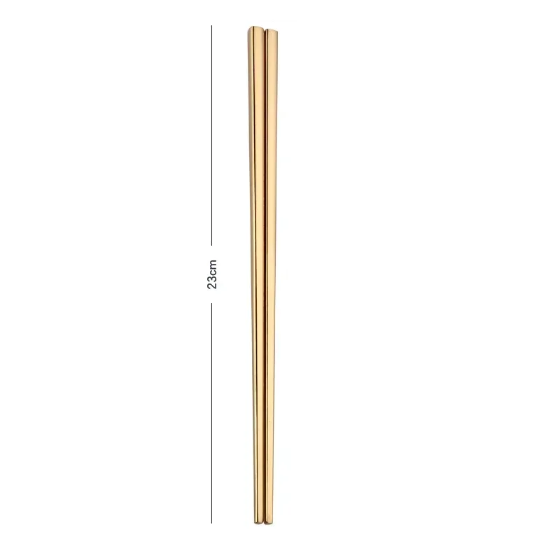 1 Pair Reusable Stainless Steel Chopsticks, Korean Style Metal Food Sticks, Dishwasher Safe Portable Kitchen  Accessories