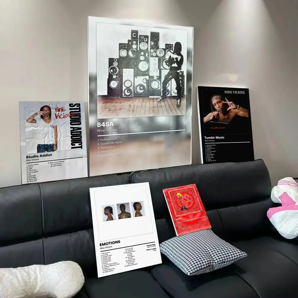 Singer N-Nine Vicious Poster Modern  Wall Art Aesthetic Minimalist Bedroom Decor Cafe Home Gift