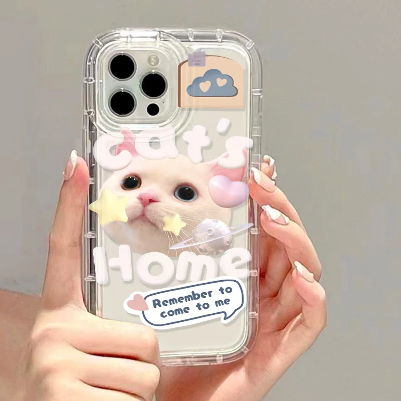 Cute Cat Cartoon Dog Phone Case For iPhone 15 Pro Max Case iPhone 11 12 13 14 16 X XR XS Max 7 8 Plus SE 2 Soft Silicone Cover