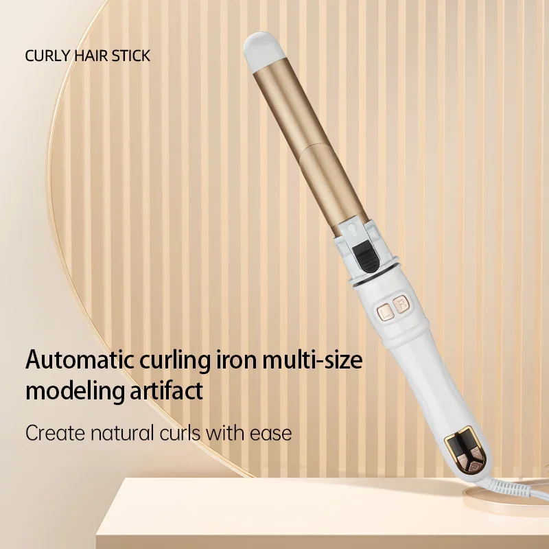 

Rotating Curling Iron Professional Ceramic Hair Curler Wand LED Wand Curlers Hair Styling Tools 240V EU Socket