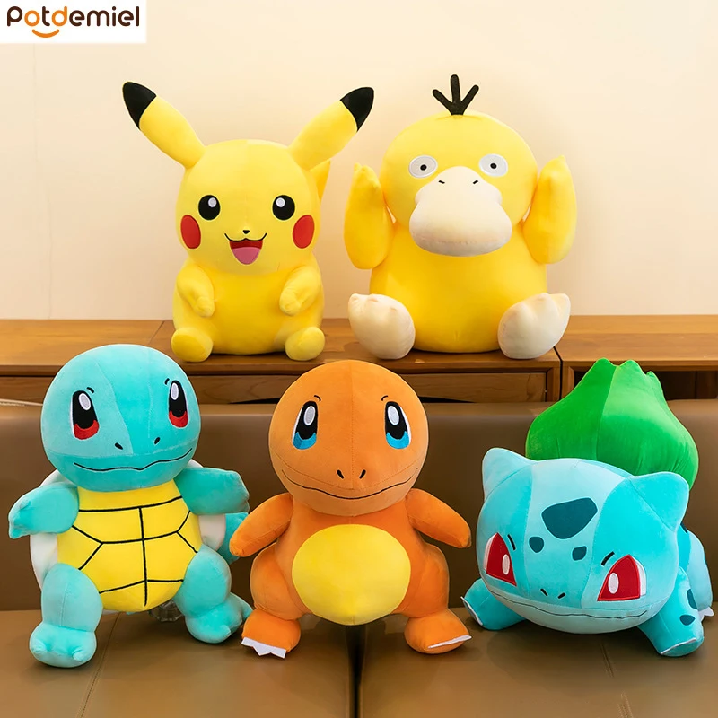 

Pokemon Plush Toys Pikachu Charmander Doll Gengar Squirtle Plush Doll Bulbasaur Soft Cartoon Toy Pillow Children's Birthday Gift