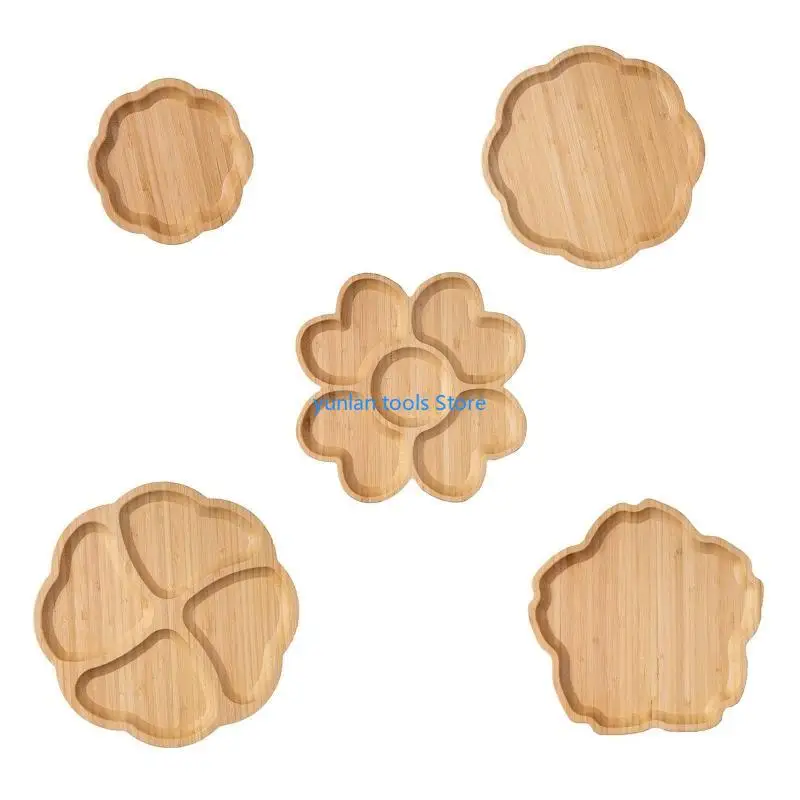 50-bandeja-cha-grama-quatro-folhas-bandeja-bambu-petalas-bandeja-octogonal-placa-frutas