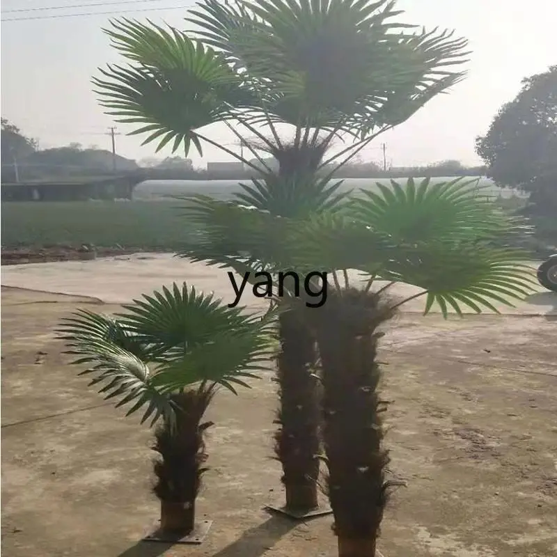 Lmm simulated palm tree large fake tree tropical simulated green plant landscaping indoor and outdoor decoration