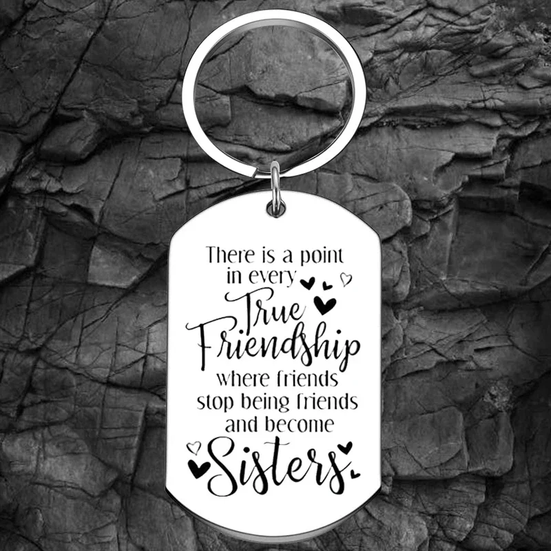 Soul Sister Friends Keychain best Friend birthday Key Chain Pendant Jewelry Friendship Gifts