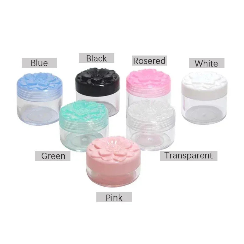 Conteneurs de crème vides en plastique, 10/15/20g, avec bouchons à vis en forme de Sakura, bouteille rechargeable, Pot de maquillage cosmétique, 10 pièces