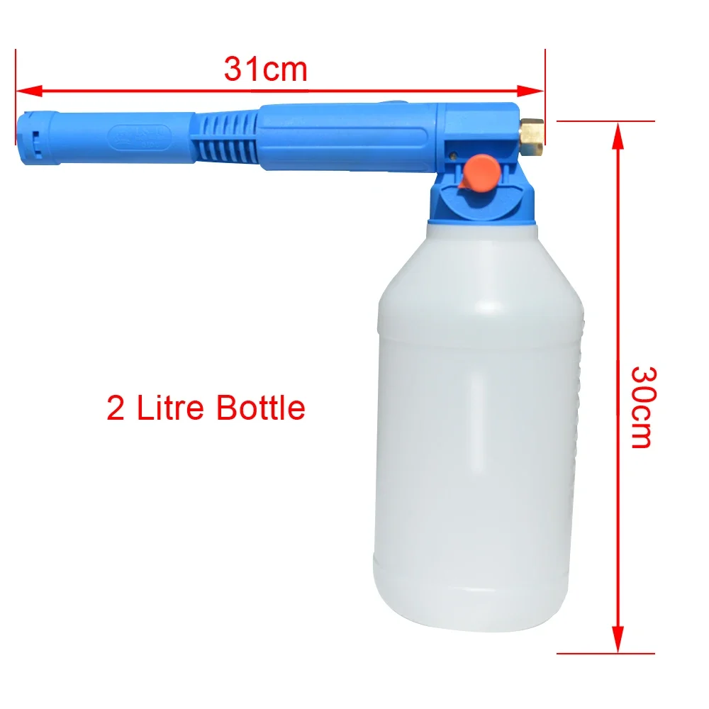 High Pressure Soap Foamer Snow Foam Lance Sprayer Foam Cannon Gun Nozzle Foam Generator 2L 64 Oz Bottle