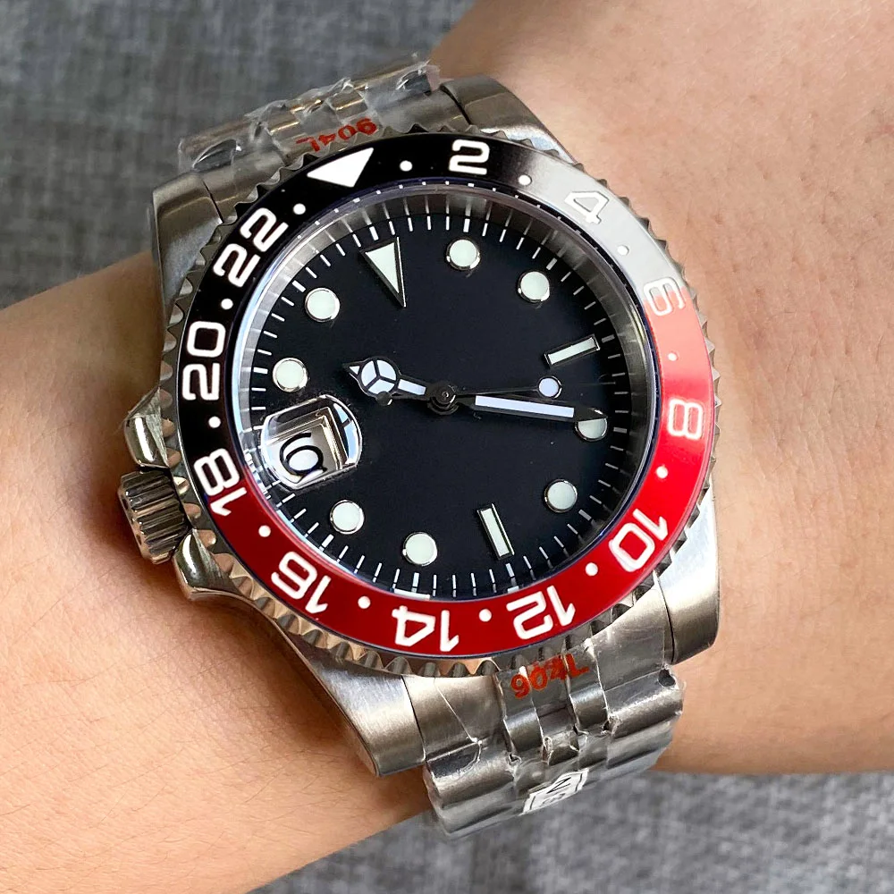 Nieuwe 2022 Linkshandige Diver Luxe NH35A Automatische Mannen Horloge Staal 200 M Waterdichte Klok Aanpassen Logo Saffierkristal - afbeelding 1