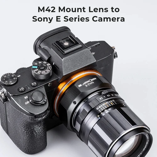 Imagen 2 del producto K & F Concept-Adaptador de montaje de lente de cámara M42 a E Pro para Sony a5000, a6000, a6400, A7C, A7C2, A1, A7S, A7R2, A73, A7R4, A7R5