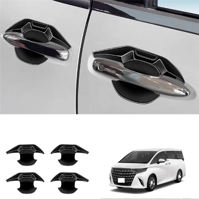 

AA-Car Bright Black Car Exterior Styling Door Handle Bowl Guard Trim Cover Replacement Parts For Toyota Alphard 40 Series 2023+
