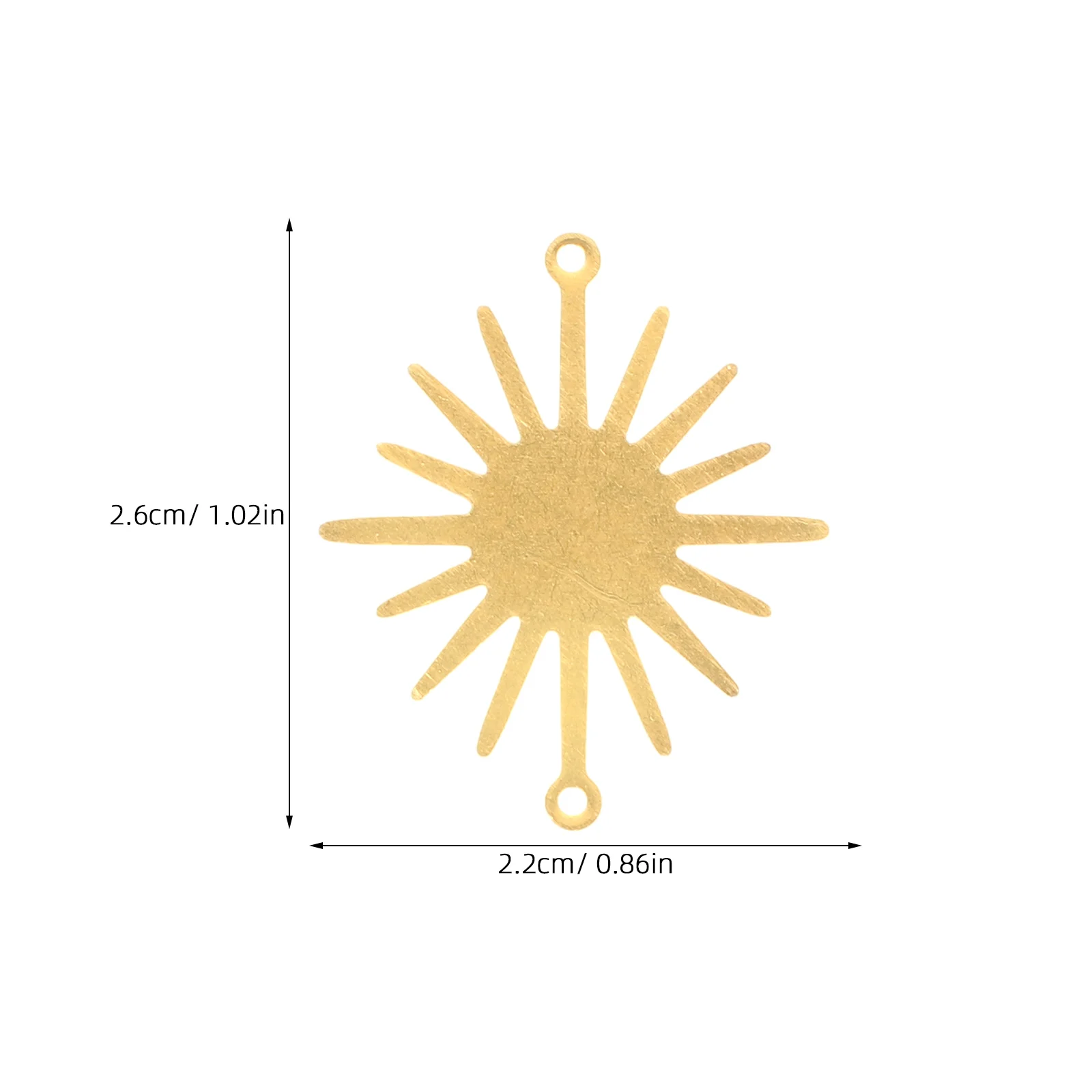 50 Pcs Sun Jewelry Making Shaped Connectors Sunflower Gold Trim DIY Charms Craft Earrings Sun Pendant