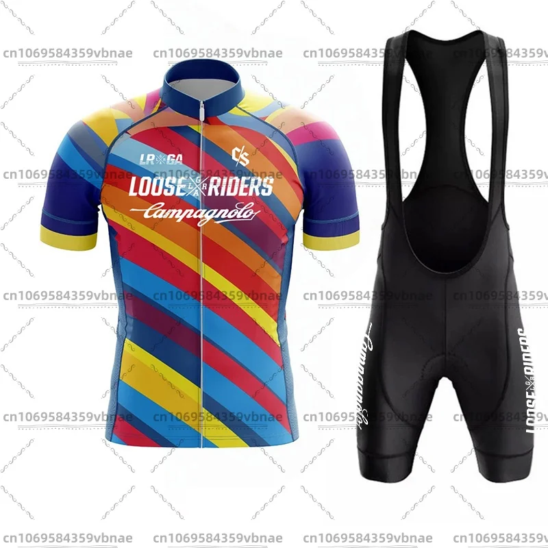 Conjunto de camiseta de verano del equipo Campagnolo 2025 para hombre, bolsa de uniforme de ciclista suelto para Ciclismo de montaña, Ropa de Ciclismo, Jersey de Ciclismo