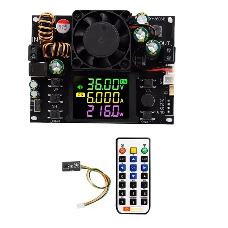 XY3606B 216W Adjustable Voltage Regulator Power Supply+IR Kit DC Buck Boost Converter Voltage/Current Step-Down Module