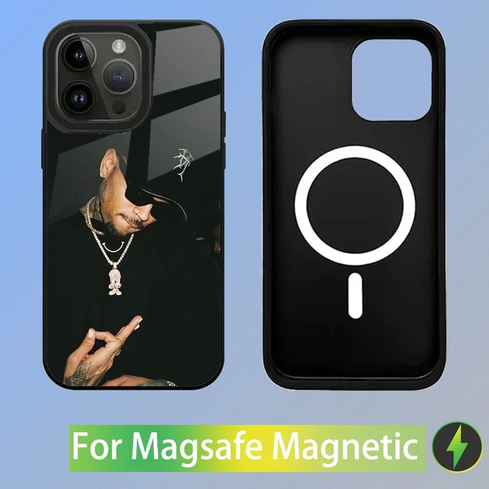 Chris B-Brown American Rapper Phone Case For iPhone 15,14,13,12,11,Plus,Pro,Max Mini Magsafe Magnetic Wireless Charging