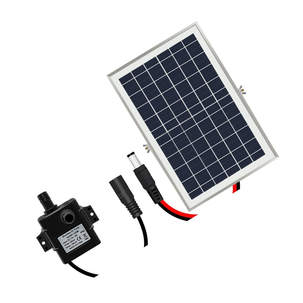 6W/10W 9V Solar Fountain Silent Water Pump Rockery Oxygenation Circulation Pump For Outdoor Fish Pond Solar Panel Filter Tube