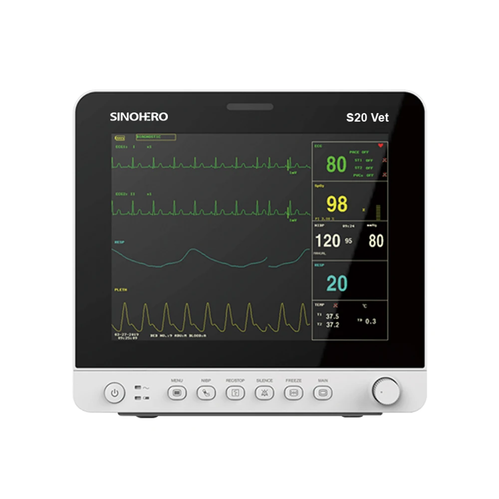 Hospital Veterinary Vital Sign Mo-nit-or Portable Multiparameter Medical M-on-itor Vet Patient Mo-n-itor