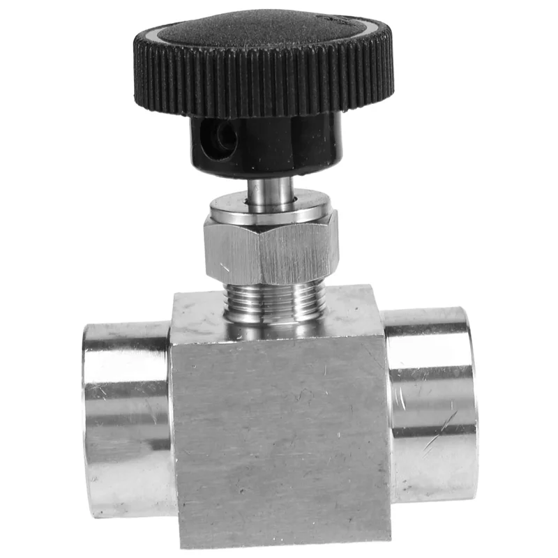 ABJO-3Pcs 1/2 Polegada BSP Linha Fêmea Igual SS 304 Controle de Fluxo de Aço Inoxidável Válvula de Agulha de Corte