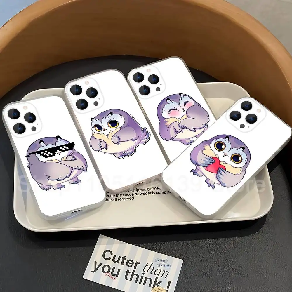 

Cartoon Owl Cute Phone Case For iPhone 17,16,15,14,13,12,11 Pro,Max,Plus,X,XS,XR,SE4,E Mini Transparent Soft Cover