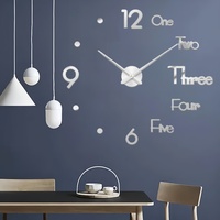 Large 3D Wall Clock Luminous Classic Wall Clocks DIY Digital Clock Wall Watches Stickers Silent Clock for Home Living Room Table