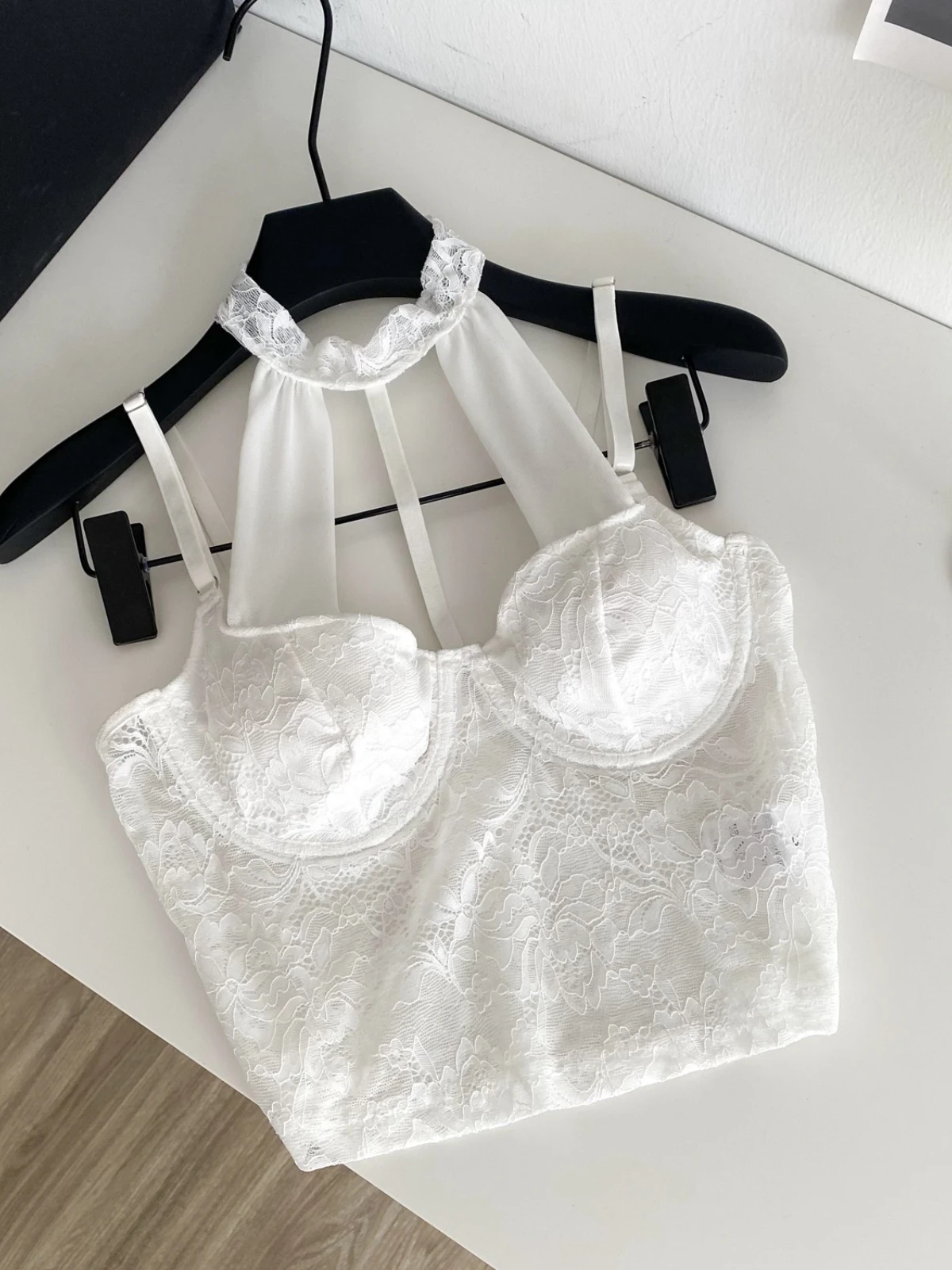 Foamlina Hot Spicy Girls Halter Floral Lace Slim Camis Top Summer Fashion Women Hollow Out Crop Tank Top Y2K Club Party Outfits