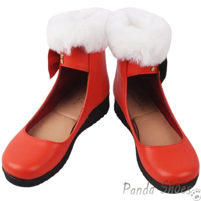 Bungo Stray Dogs Izumi Kyoka Scarpe Cosplay Gioco Anime Stivali pelosi rossi BSD Costume Cosplay Prop Scarpe per Con Festa di Halloween