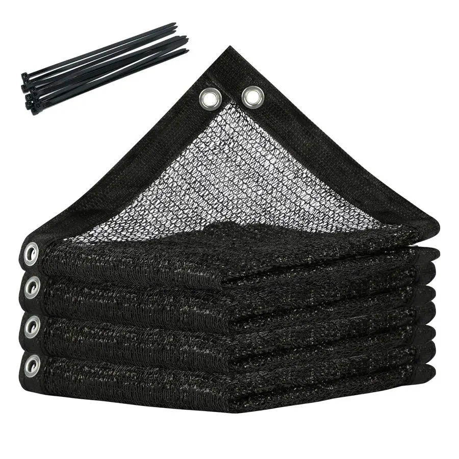 

30 Shade Cloth for Plant, Black 8FT x 16FT Outdoor Shade Tarp, Shade Cover with Upgrade Grommets and Zip Ties, Netting Sunblock