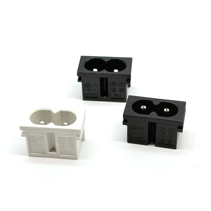 10-30PCS AC power supply，small eight  socket AC-019A socket  22*12mm 2 Pins Power Inlet Socket Connector