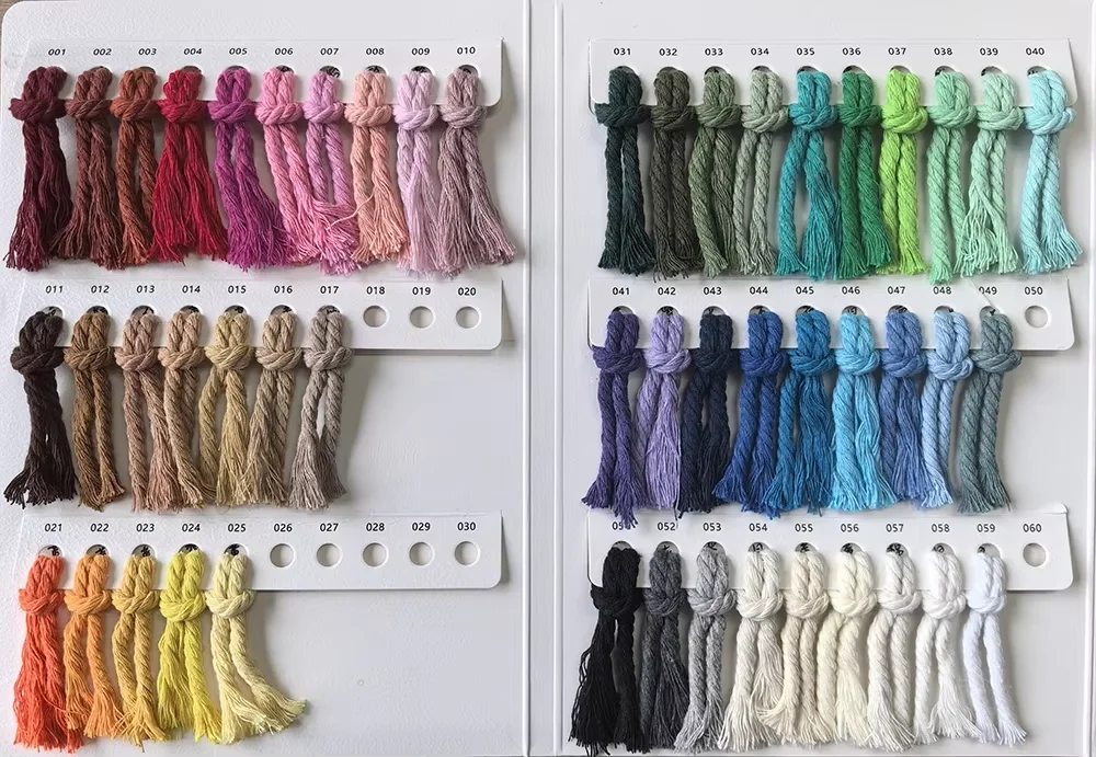Macrame Color Card Sample Book Cotton Rope Color Swatch Custom Color Reference