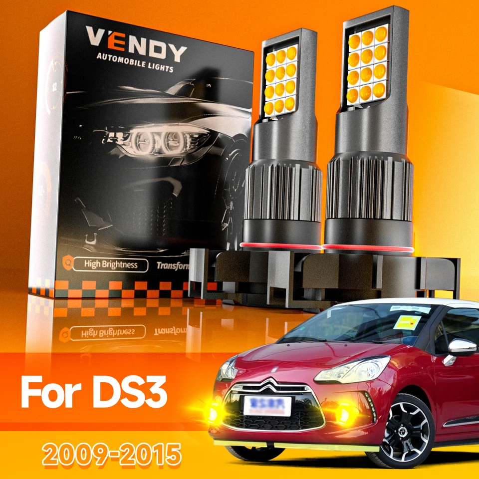 2 個シトロエン DS3 2009-2015 LED フォグライト 2010 2011 2012 2013