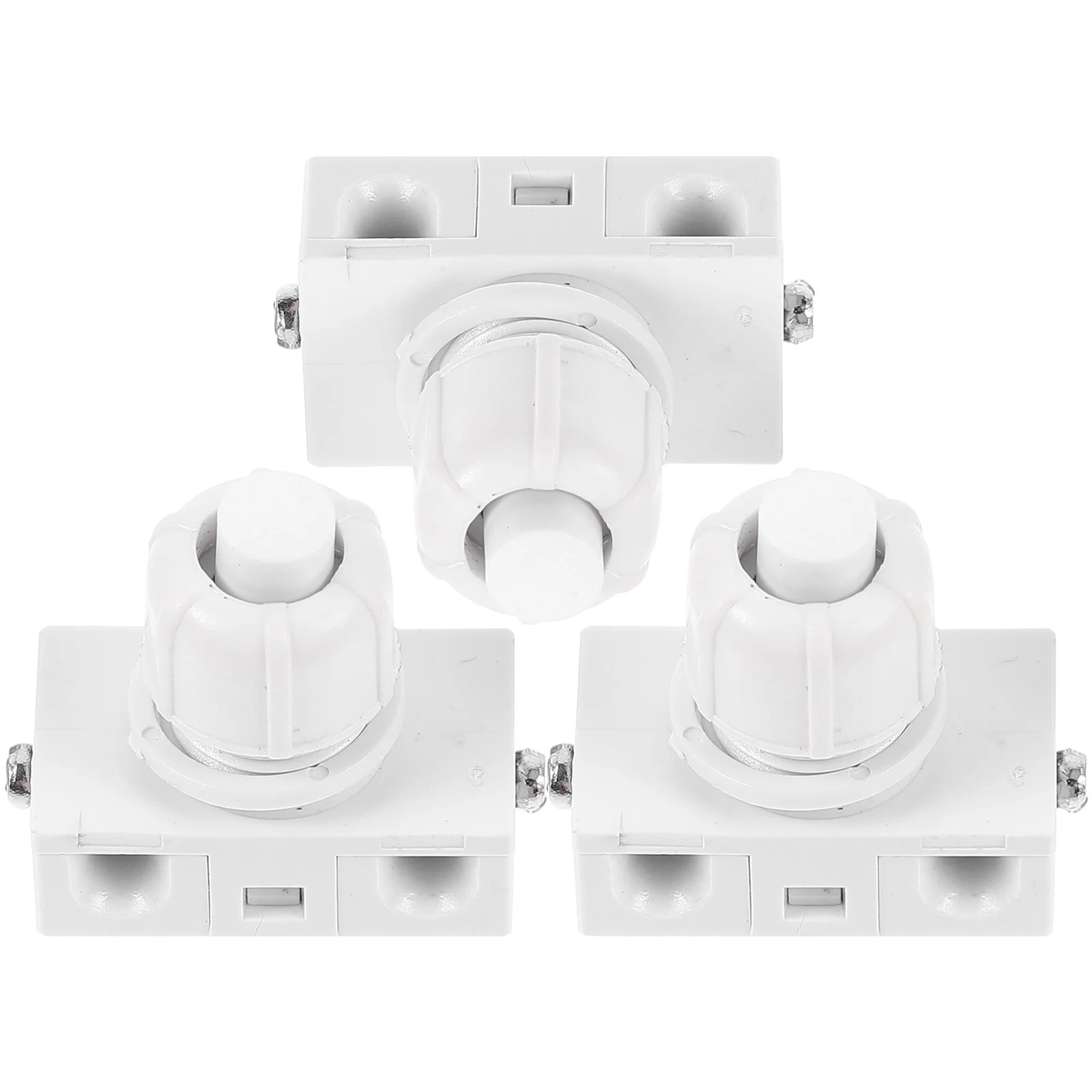 

3 Pcs Automatic Reset Switch Push Button For Light Home Replacement Pushswitch Household