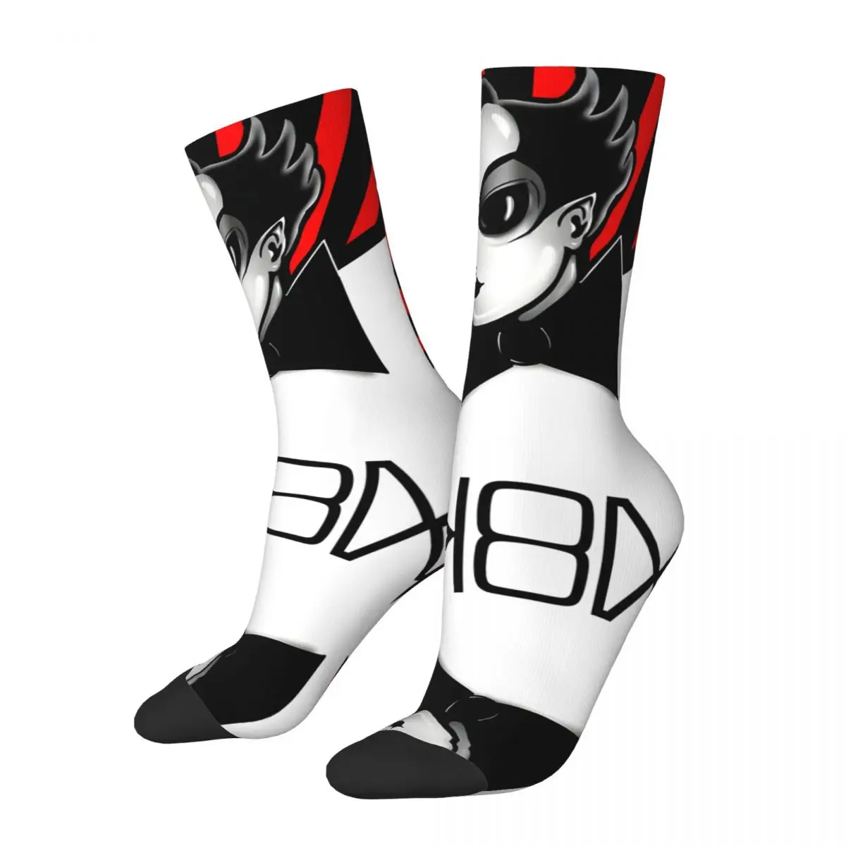 

Funny Crazy compression Sing Sock for Men Hip Hop Harajuku K-Klaus Nomi Happy Quality Pattern Printed Boys Crew Sock Casual Gift