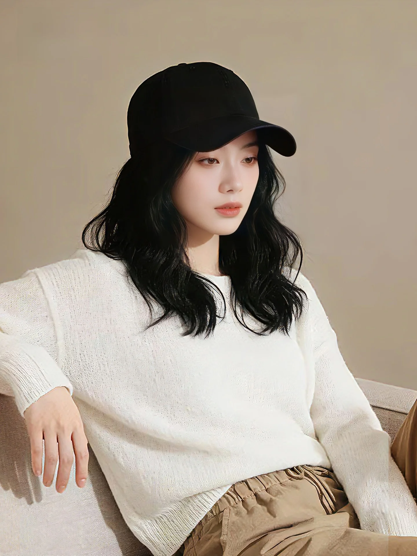 ユニセックス野球帽ミニマリスト多用途ソフトトップ弾性折りたたみ式春夏コットンライクラ顔痩せ春夏