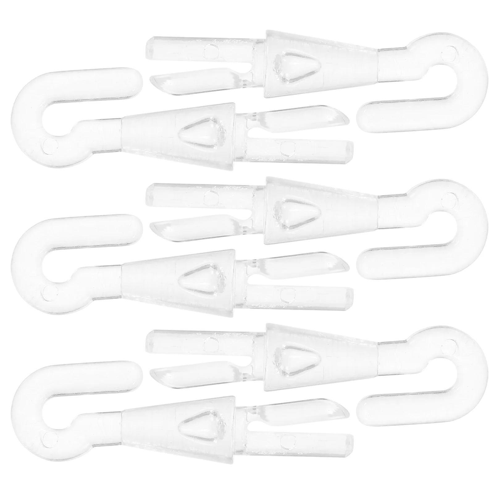 6 Pcs Window Blinds Shutter Turn Rod Head Wand Hook Transparent for Replacement Parts