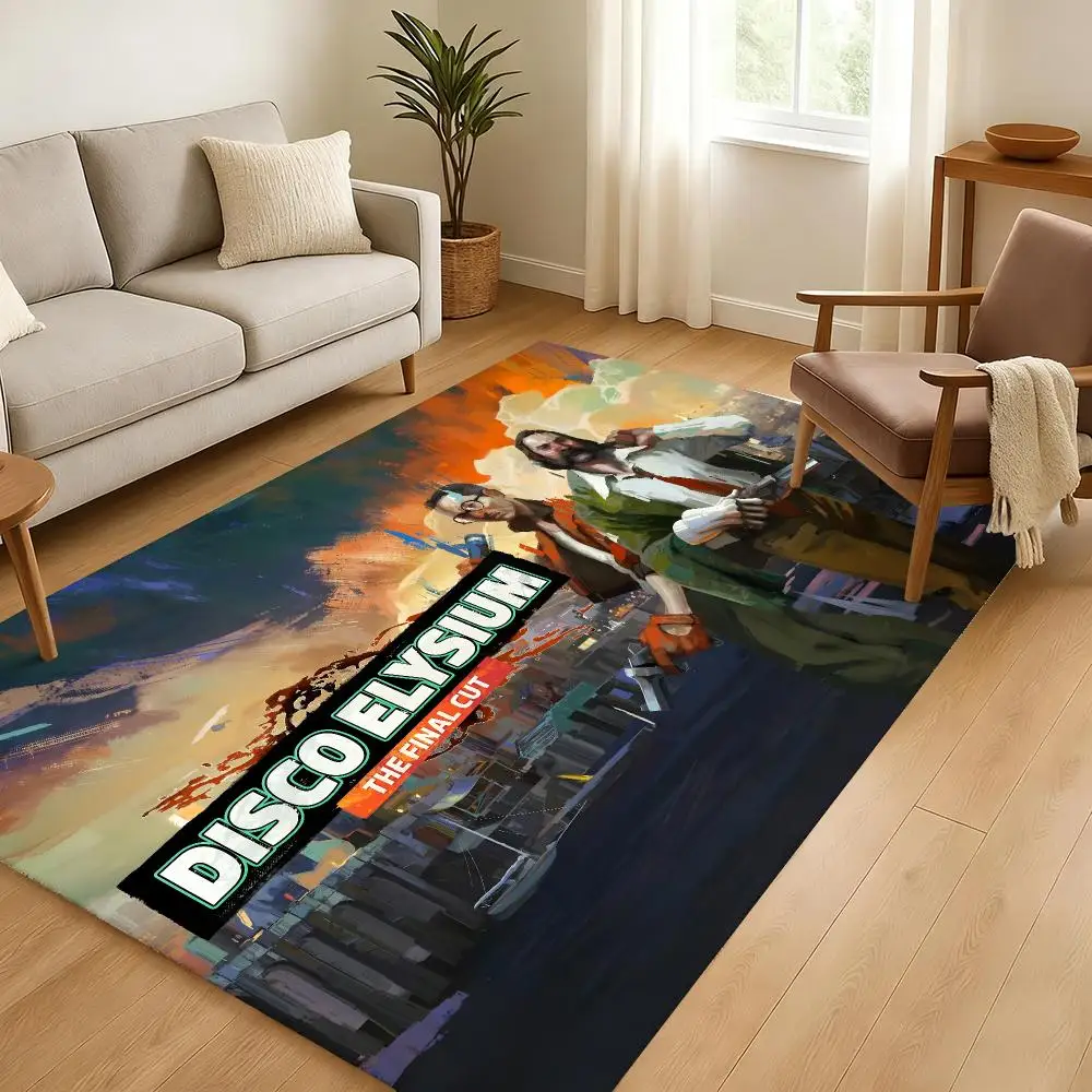 Disco game Elysium Floor Mat Soft Thickened Absorbent Non-Slip Bedroom Living Room Door Mat Home Decor Flannel Rugs