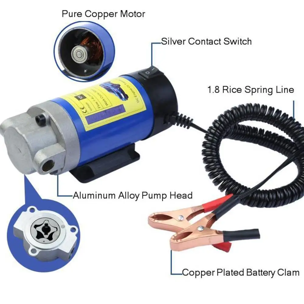 عالية الجودة 12 فولت الكهربائية الكشط شفط نقل تغيير مضخة 12 فولت زيت المحرك الديزل النازع Pump100W 4L للسيارة