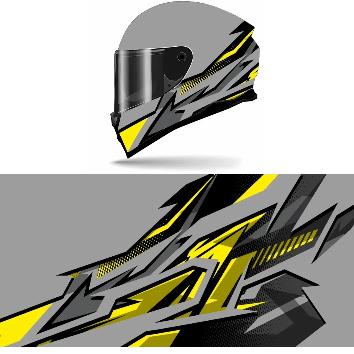 

Abstract Arrow Design Full Helmet Wrap Sticker Motorcycle Helmet Racing Graphic Decal Vinyl Wrap Helmet Decor Sticker