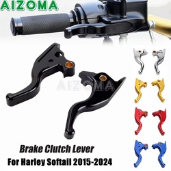 Motorcycle Handles Brake and Clutch Lever Set For Harley Softail M8 Low Rider Street Bob Slim Heritage Classic Breakout 2015-24