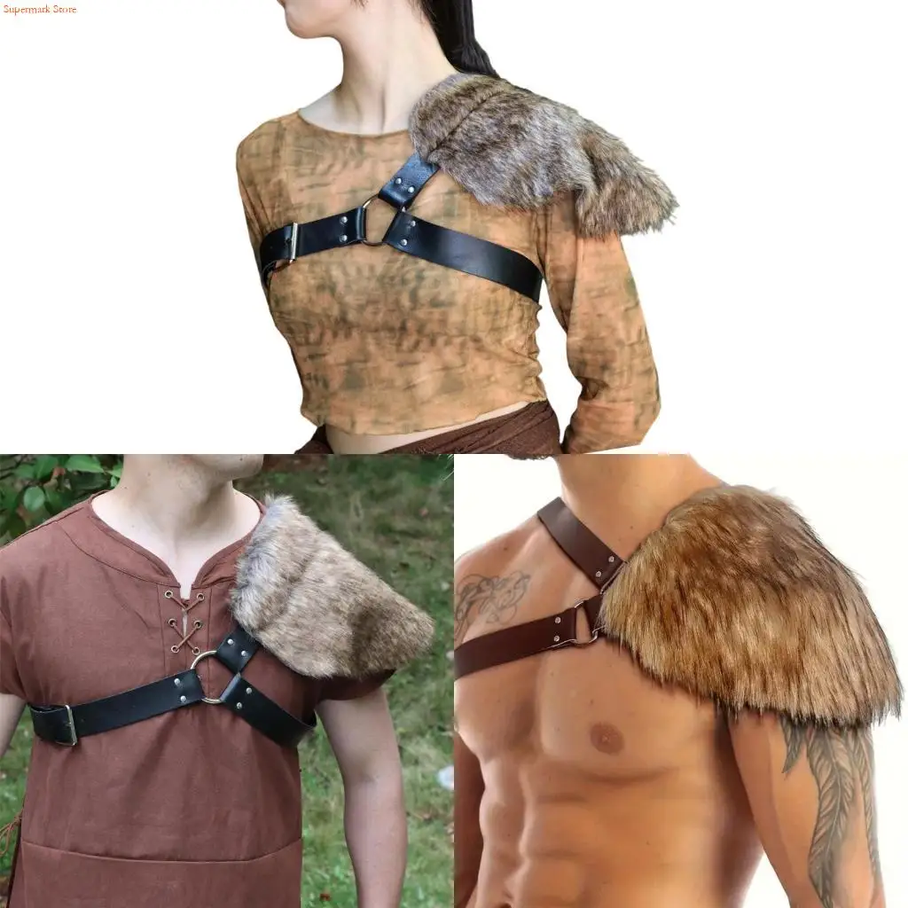 Q5WE Unisex-kaap imitatiebont voor karaktervolle aankleding Lichtgewicht reissjaal Wintermode en buitenactiviteiten