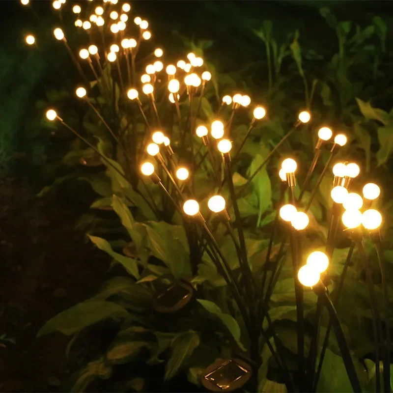 Imagem -02 - Iluminação Exterior Solar Firefly Decoração de Jardim Impermeável Paisagem Solar Light para Jardinagem ao ar Livre 10led Pcs 10 Pcs