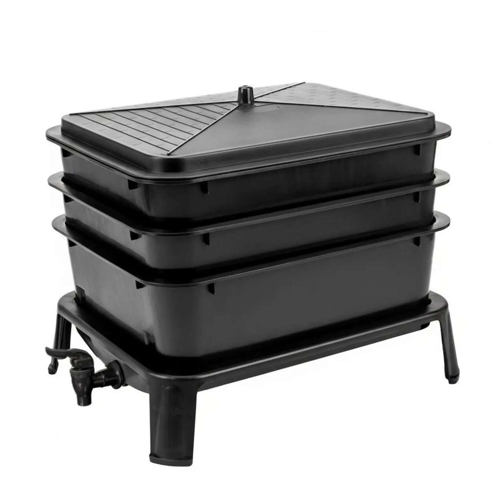 

Layered Composting Agent Composter Creates Natural Soil Enhancer Vermicompost Bin Multi-Tray Composting Agent Ery Stackable