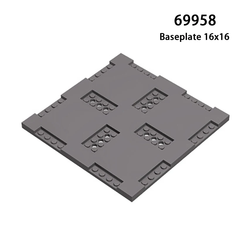 Aquaryta MOC Domestic Building Block DIY Compatible Brand 4/2/1pcs Baseplate 16x16 Bricks Accessories Road Bottom 69958