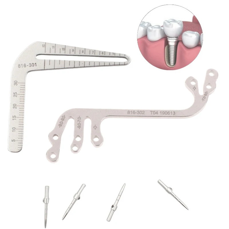 

Dental Gauge Ruler Implant Locating Surgical Positioning Locator Guide Drilling Positioning Ruler Parallel Depth Extension Kit