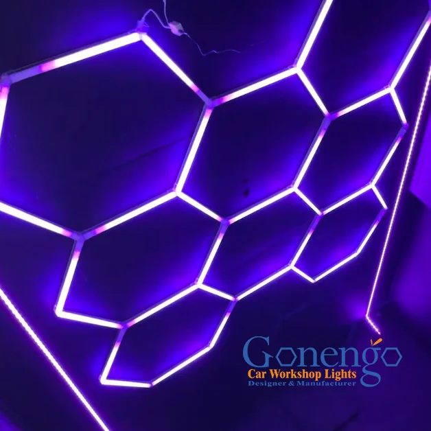 China Top Quality Intelligent Indoor Lighting Multiple Scenarios Available Hexagon Decorative Design Rgb Linear Light