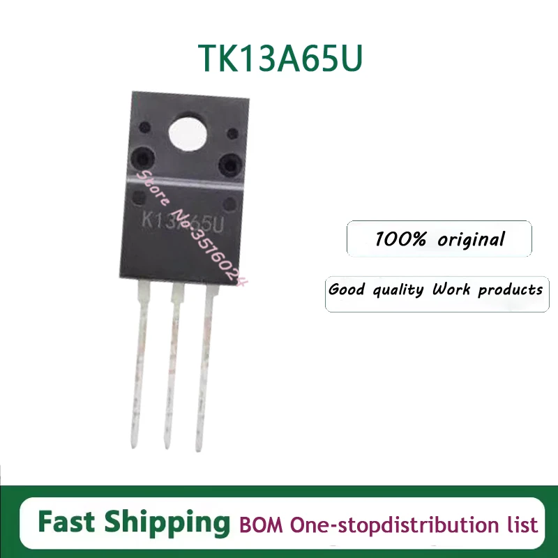 10 unids/lote K13A65U TK13A65U TO-220F 650V 13A 100% nuevo
