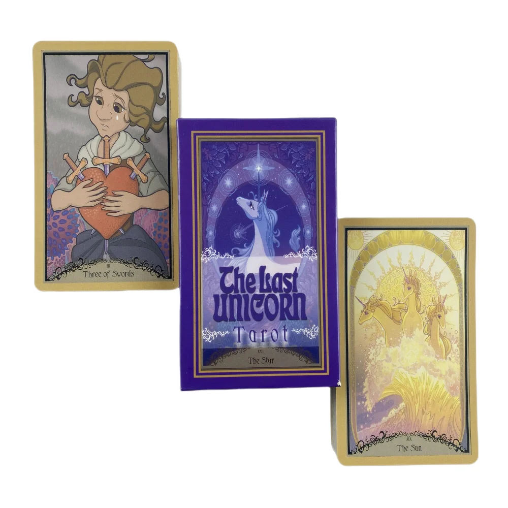 Gli ultimi tarocchi unicorno A 78 Deck Oracle English Visions divinazione Edition Borad Playing Games