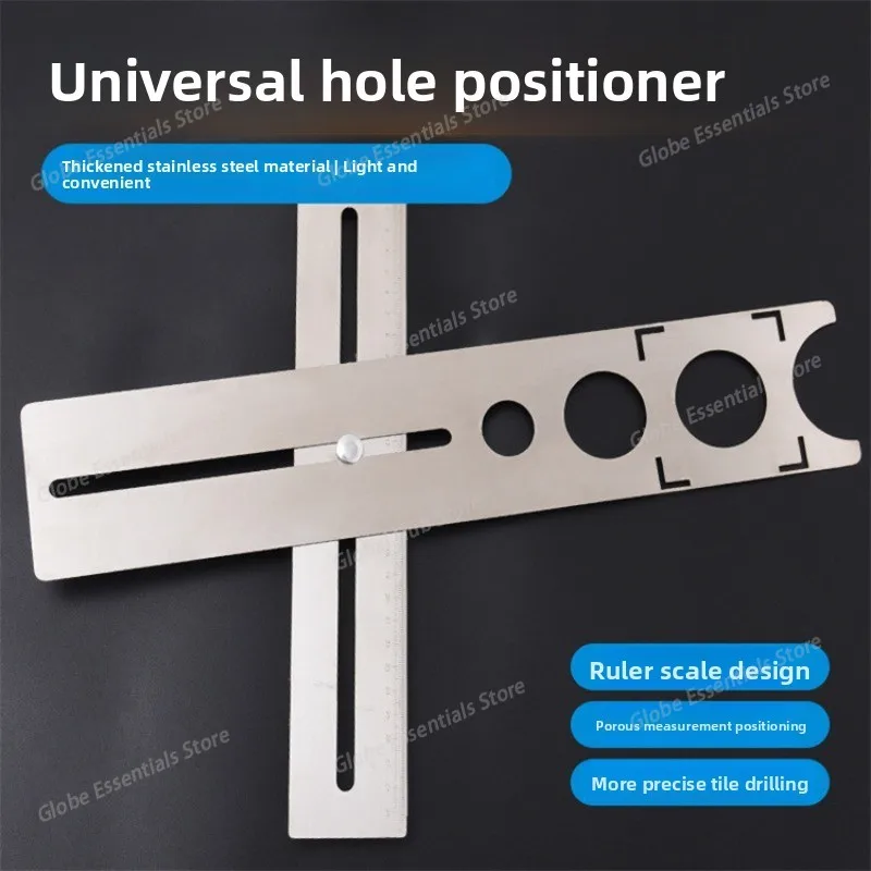 New Adjustable Tile Locator To Wall Marking Position Ruler Ceramic Hole  Tile Drill Marble Opener Construction Tool