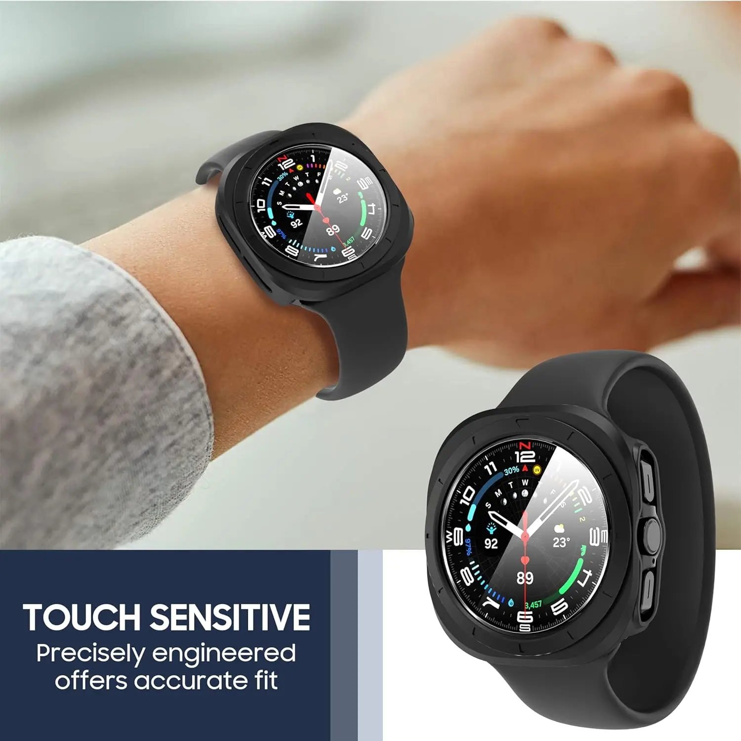 30 قطعة غطاء حماية للكمبيوتر الشخصي لساعة سامسونج جالاكسي 7 الترا 47 ملم SmartWatch غطاء كامل من الزجاج المقسى واقي للشاشة