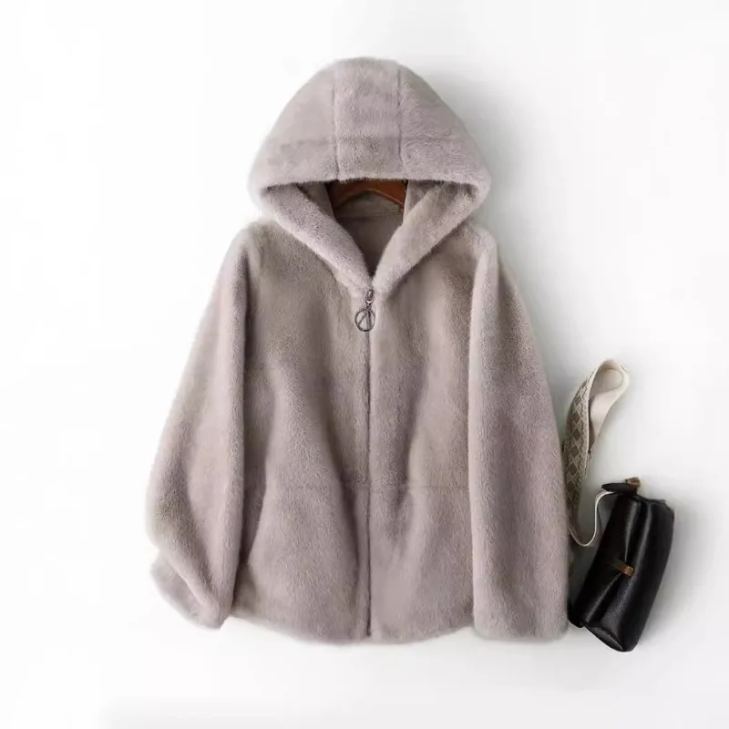 ZXRYXGS High Quality Faux Fur Coat Hoode Women's Jackets 2025 New Autumn and Winter Fashionable  Jackets Women Coat Tide