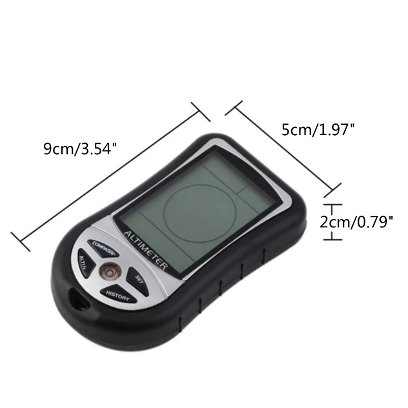 Multifunctional 8 in 1 LCD Compass Clock Calendar Barometer Altimeter Thermo Temperature