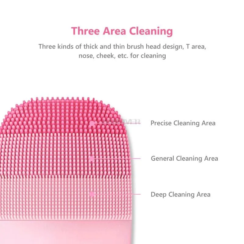 Brosse de nettoyage du visage, outils de soins de la peau, étanche, en Silicone, nettoyeur sonique électrique, masseur de beauté du visage