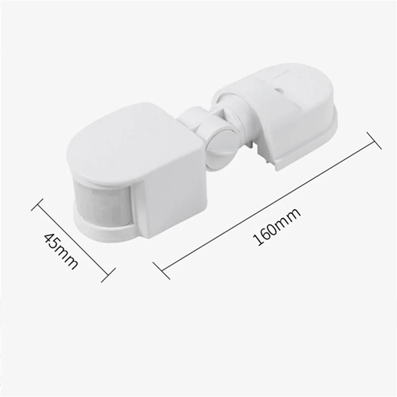 AB45 6X Инфракрасный датчик движения AC110V-240V Регулируемый сенсорный переключатель для PIR датчиков движения тела (белый)